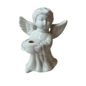 Ceramic Angel Candle Holder Figurine